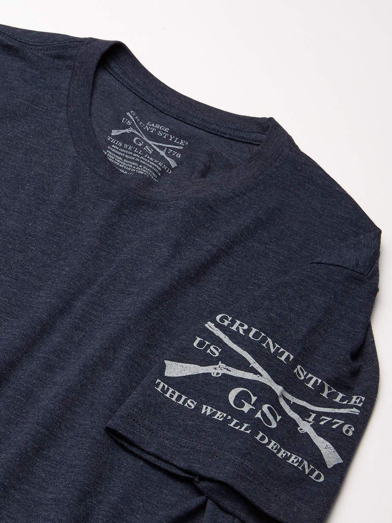 Grunt Style Basic Crew Men's T-Shirt, Color Midnight Navy, Size X-Large - Image 3
